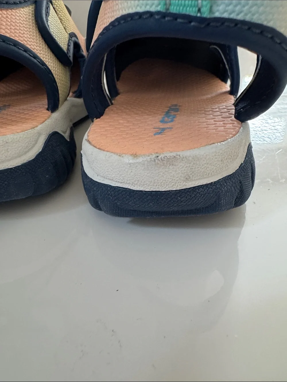 Carter's Kids Surfing Dino Gradient Slip-On Water Shoes - Teal/Peach/Yellow